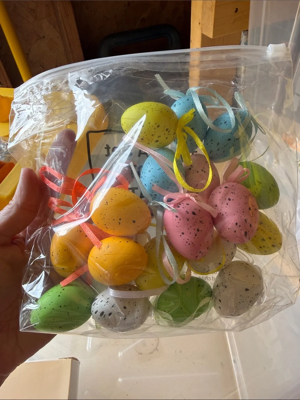 Colorful Speckled Hanging Egg Ornaments  - Pastel Mix